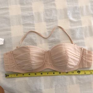 J. Crew ruched French Tulle Bikini top